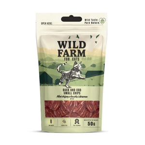 WILD FARM Čipsi ar pīli un zuti 50 g delikatese kaķiem