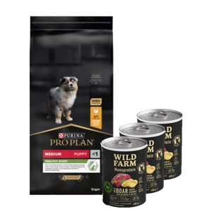 Purina Pro Plan Medium Puppy Optistart, vistas gaļa un rīsi 12kg
