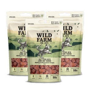 WILD FARM jēra zvaigznes ar taurīnu 50g kaķu našķi