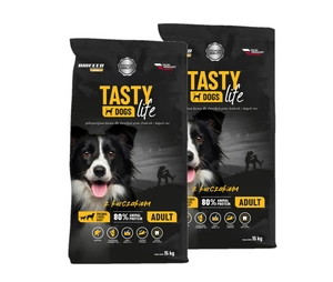 Tasty Dogs Life barība su vistas gaļu 15 kg (vidējas un lielas šķirnes)