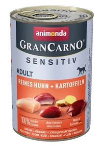 ANIMONDA GranCarno Sensitiv Adult Dog garša: vistas gaļa + kartupeļi 400g x18