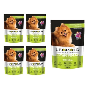 Leopold Premium ar teļa gaļu 5x100g - 65% gaļas - sunim