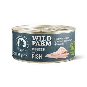 WILD FARM Mousse White Fish 85g - putas kaķiem bez graudiem