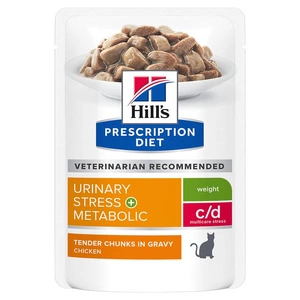 HILL'S PD Prescription Diet Feline c/d Urinary Stress + Metabolic Chicken 85g maisiņš