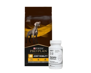 PURINA Veterinary PVD JM Joint Mobility 12kg + LAB-V Geriato Optimum - Senior Health suņiem un kaķiem 45 kapsulas