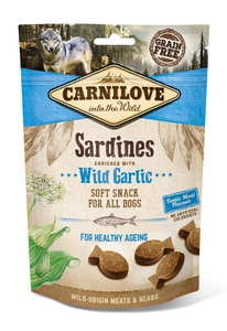 Carnilove Semi Moist Snack, sardīnes un lāča ķiploki 200 g