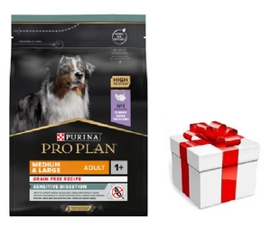 PRO PLAN Sensitive Digestion vidējiem un lieliem pieaugušiem suņiem ar tītaru 2,5 kg + STAIGMENA SUŅIEM