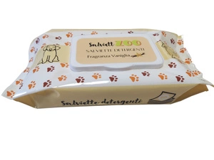 SalviettZOO XL - suņu un kaķu kopšanas salvetes 40gab (vaniļas aromāts)