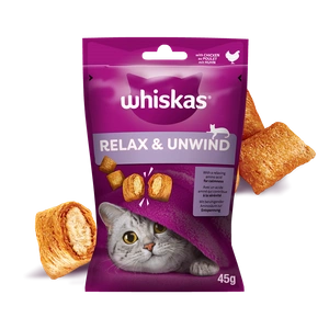 WHISKAS Relax & Relieve 45g kārums kaķiem, ar vistas gaļu