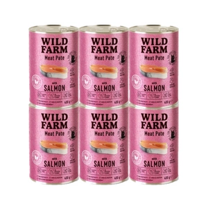 WILD FARM Pastēte ar lasi 400g - bezglutēna barība kaķiem