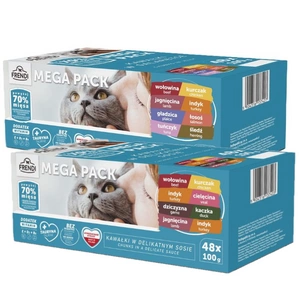 Frendi maisiņi kaķiem gaļas garšas mērcē 48x100g