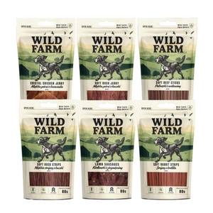 WILD FARM mīkstas vistas krūtiņas 80g suņu našķi