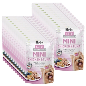 Brit Care Mini vistas un tunča filejas mērcē 85g