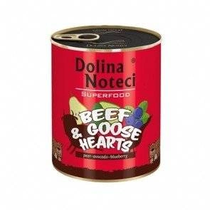 DOLINA NOTECI PREMIUM SUPERFOOD liellopu gaļa ar zosu sirdi 800g x18