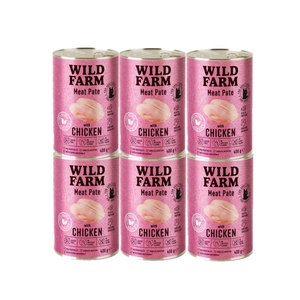 WILD FARM Paēte ar vistas gaļu 400g - bezglutēna barība kaķiem