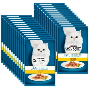 Purina Gourmet Perle kaķu barība mini fileja mērcē ar vistas gaļu 26x85 g