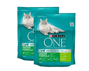 Purina One Cat barība kaķiem iekštelpās 2x800 g