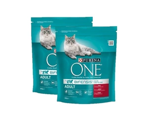 Purina One Cat barība pieaugušiem kaķiem ar liellopu gaļu 2x800g