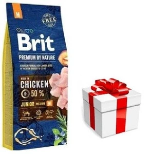 BRIT Premium By Nature Junior M 15kg + barība suņiem