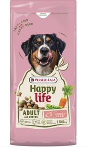 VERSELE-LAGA Happy Life Adult ar jēra gaļu 12,5kg - barība lieliem pieaugušiem suņiem ar jēra gaļu