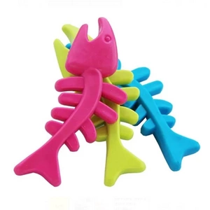 NUXIE® gumijas rotaļlieta suņiem zivs skeleta formā 12,5cm