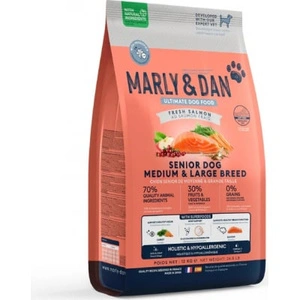 Marly & Dan Senior Dog Medium & Large Breed Fresh Salmon Holistic & Hypoallergenic 12kg sausā barība