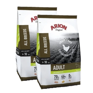 Arion Original Grain Free Chicken & Potato sausā barība pieaugušiem suņiem 12kg