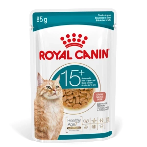 ROYAL CANIN mitrā kaķu barība, Senior Ageing 15+, mērce 12x85g
