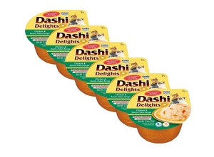 Inaba DASHI papildbarība kaķiem - ķemmīšgliemežu un vistas gaļas garšas buljons 6x70g