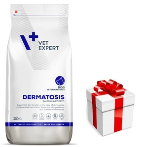 VETEXPERT Veterinary Diet Dog Dermatosis Salmon&amp;Potato 12kg + pārsteigums sunim