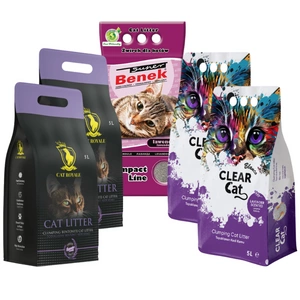 Benek, Clear Cat, Cat Royale - lavanda 25l (5x5l)