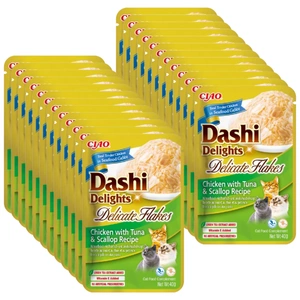INABA Dashi Delights Delicate Flakes Vistas gaļa ar tunci un ķemmīšgliemenēm 40g