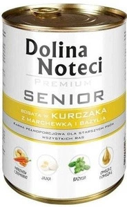 Dolina Noteci PREMIUM Senior Vistas gaļa ar burkāniem un baziliku 400g x18