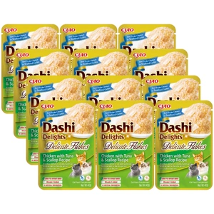 INABA Dashi Delights Delicate Flakes Vistas gaļa ar tunci un ķemmīšgliemenēm 40g