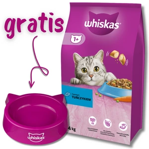 WHISKAS Adult 14kg - sausā kaķu barība ar tunci un dārzeņiem + BEZMAKSAS KOĶU PĀRTIKA !!!