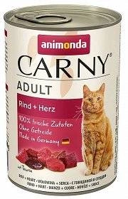 ANIMONDA Cat Carny Adult garša: liellopu gaļa un sirdis 400g x12