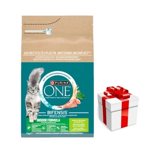 Purina One Indoor Cat pieaugušo kaķu barība ar tītaru gaļu kaķiem 3kg