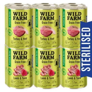 WILD FARM Premium Grain Free Turkey and Teal 400g - barība sterilizētiem kaķiem bez graudiem