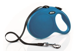 FLEXI New Classic pavadas, līdz 50 kg, 8 m, svītrainas - zilā krāsā