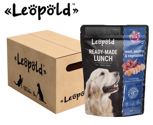 LEOPOLD Gatavas pusdienas ar gaļu, mājputnu gaļu un dārzeņiem 500g
