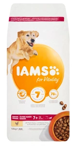 IAMS sausā barība Vitality vecākiem lielo šķirņu suņiem, ar vistas gaļu 12kg