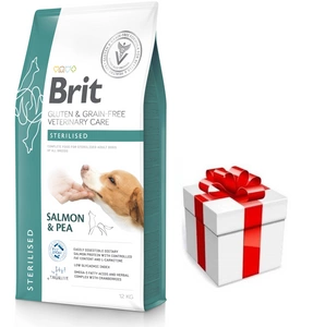 BRIT GF Veterinary Diets Dog Sterilizēts 12kg + STAIGMENA SUŅIEM