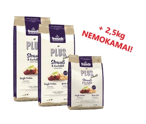 Bosch Plus Pieaugušais strauss un kartupeļi 12,5 kg