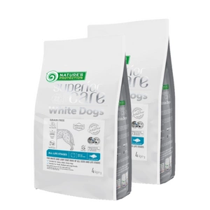 Nature's Protection Superior Care White Dogs Grain Free White Fish Visu izmēru un dzīves posmu suņiem 4kg