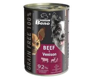 Super Beno PIES liellopa un brieža gaļas kumosiņi mērcē 415g bez graudaugiem