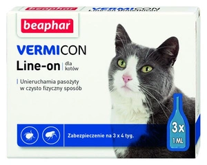 VERMICON LINE-ON CAT 1ML - 3 pipetes blusu pilienu kaķiem