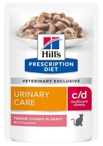 HILL'S PD Prescription Diet Feline c/d Urinary Stress Salmon 85g maisiņš
