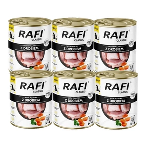 DOLINA NOTECI Mitrā barība suņiem Rafi Classic ar mājputnu gaļu 800g