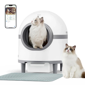 Viedā pašattīrošā kaķu pakaišu kaste smart wifi apka 60l (54 x 54 x 63 cm)