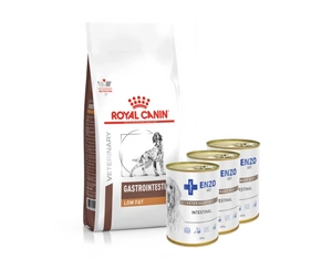 ROYAL CANIN Gastro Intestinal Low Fat LF22 6kg + ENZO VET Intestināla diēta suņiem ar jēra gaļu 3x400g